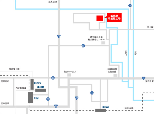 埼玉麺工場 | 株式会社武蔵野周辺地図